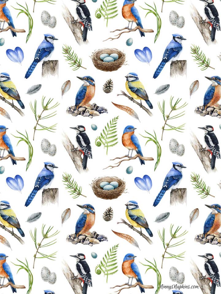 Papel Arroz Ninny A4 - Pássaros no meu quintal por atacado de Ninnys Napkins