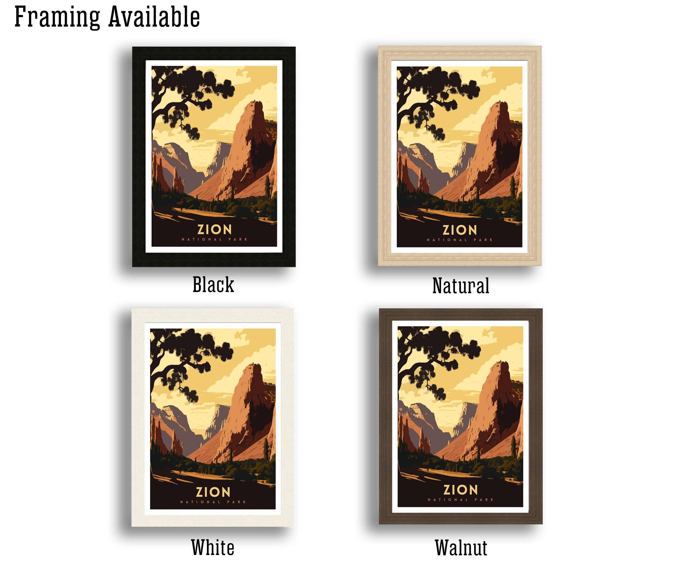 InkNPrintz – wholesale Poster – Zion National Park Art Poster7