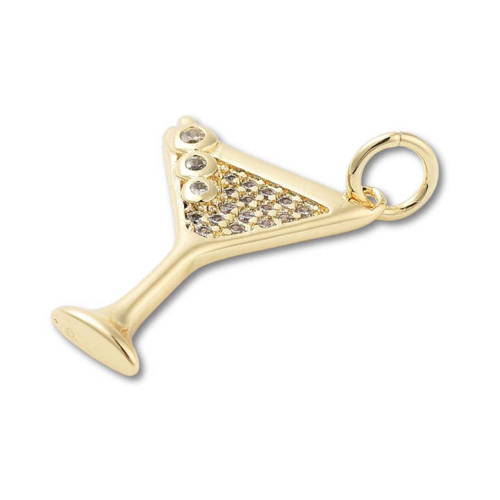 Love, Paige Designs - Wholesale Individual Charm/Pendant - 18k Gold Plated Brass Martini Charm1