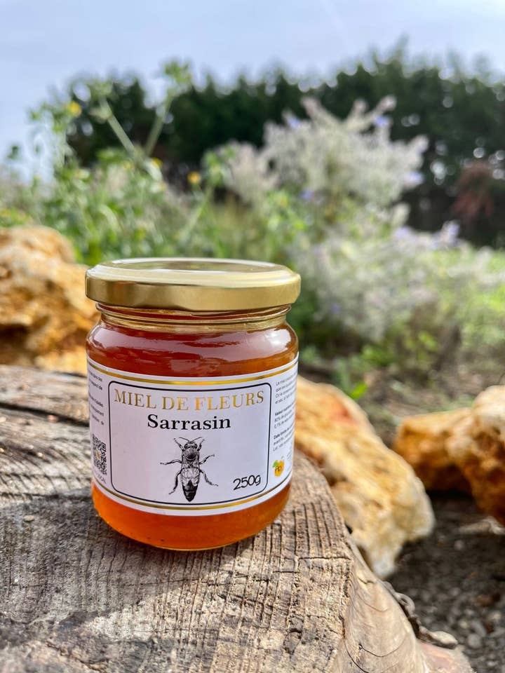 Etiquetas de miel de 250 g pegadas pero no incluidas para venta al por mayor de Apihappy