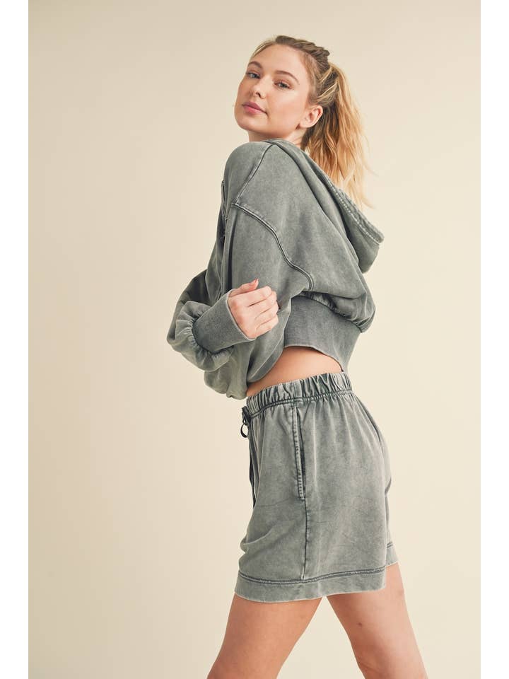 KIMBERLY C - Wholesale Hoodie – Women's - Mineral Wash Zip-Up Hoodie5