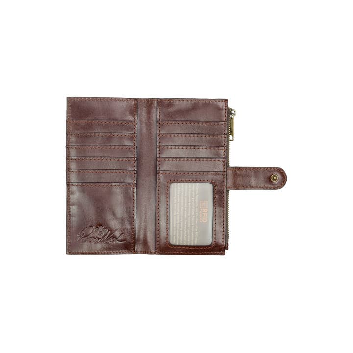 Patricia Nash Nazari Bifold Wallet - Maple Leaves for wholesale on Faire