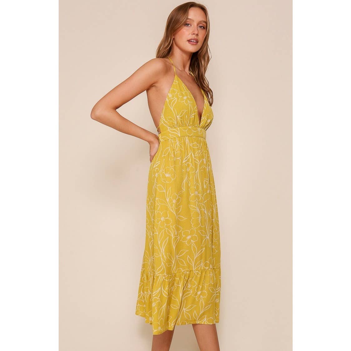Apolline - Wholesale Dress - Women's - Embrace the allure of the tropics with this mesmerizing slee8
