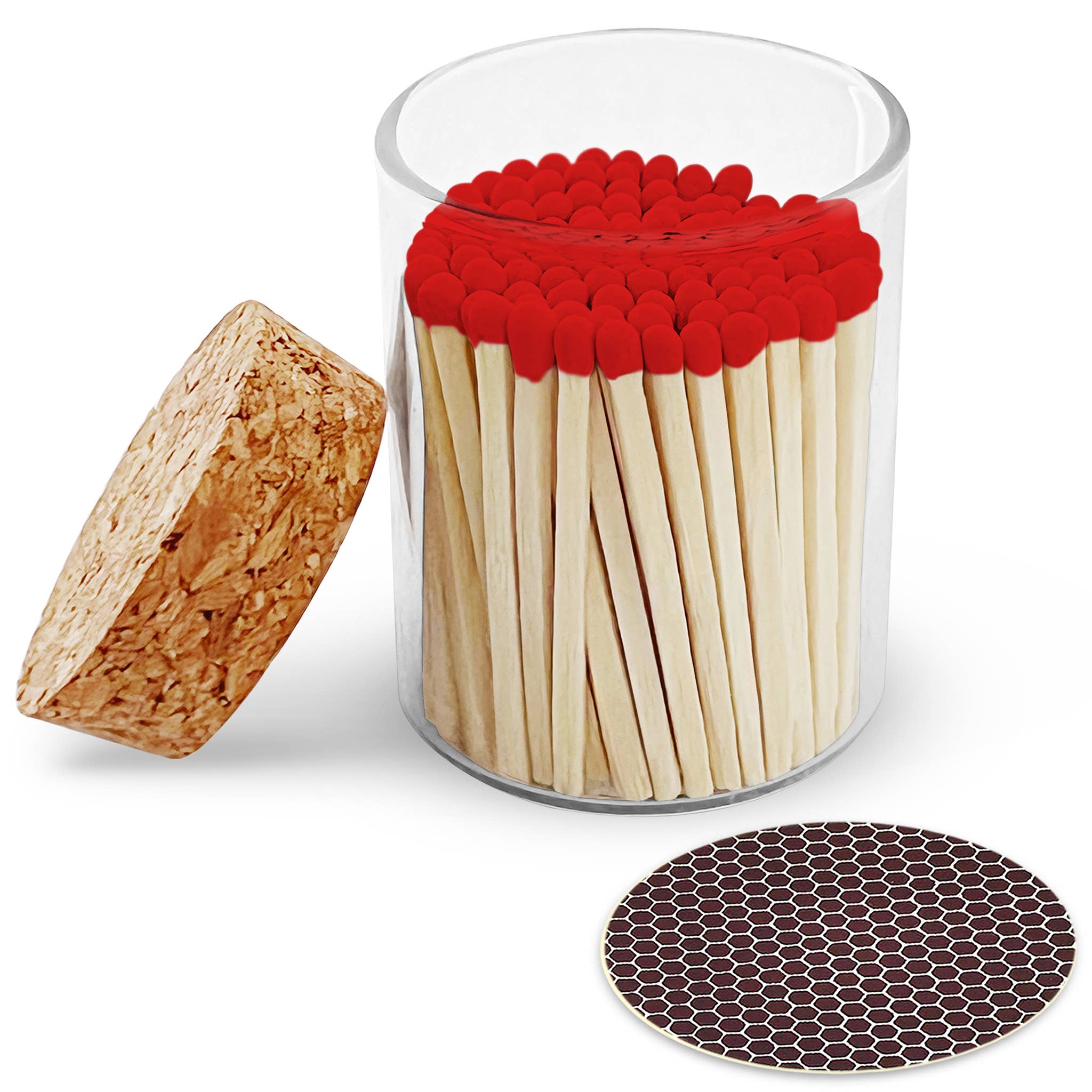 Thankful Greetings – wholesale Matches – 2" Matches in Cork Top Jar - Colors of Your Choice7
