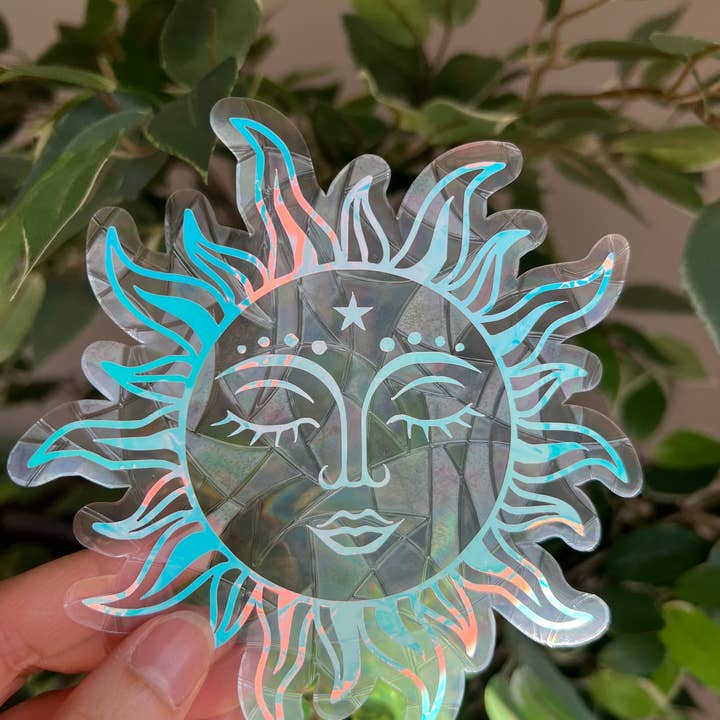 Thirty Three Prints - Wholesale Suncatcher - Sun And Moon Suncatcher Sticker, Window Decal, Window cling
