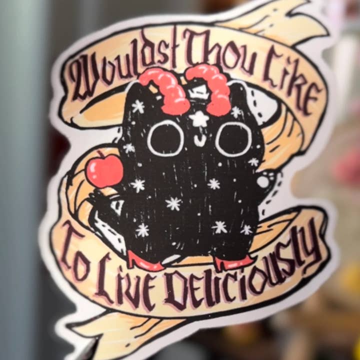 PeachyxNoodle - Vendita all'ingrosso Adesivo - Vitch Ti piacerebbe vivere deliziosamente Sticker