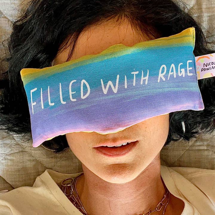 Lavender eyebag: Filled with rage for wholesale by Nicola Rowlands