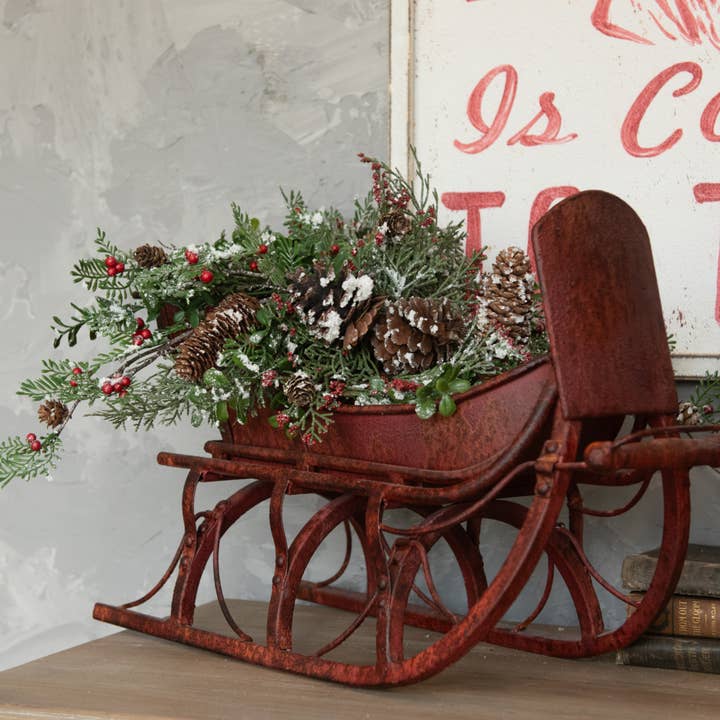 Ragon House - Wholesale Christmas Decoration - 20" RED SLEIGH