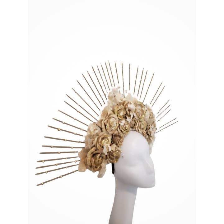 Rehoboth Hats - Wholesale Party Hat/Crown - Flower Halo Crown with Spikes for Events and Artists4