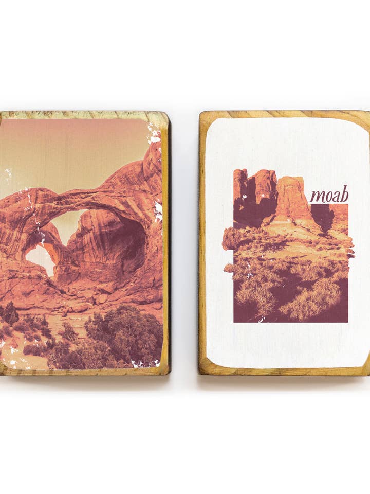 Moab, Utah, Map - Bookends for wholesale by ARCHd