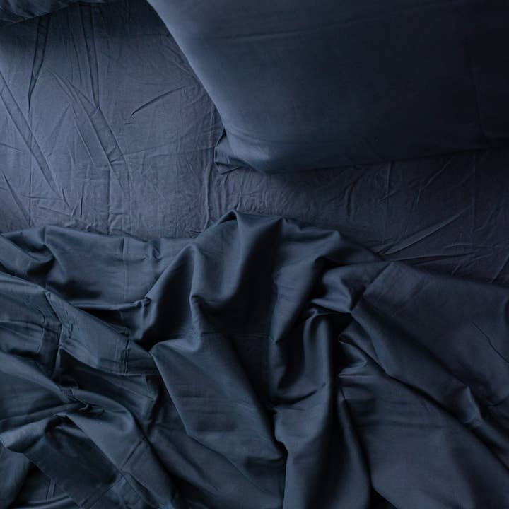 Nest Essentials - Wholesale Sheet Set - 300 TC Cotton Sheet Set- Made in India- Navy Blue3