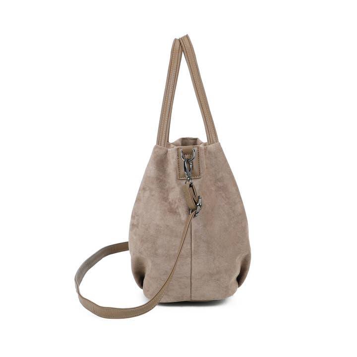 Ellas Trading - Wholesale Shoulder Bag - Women's - Faux Suede Shoulder Tote Bag Detachable Crossbody Strap8