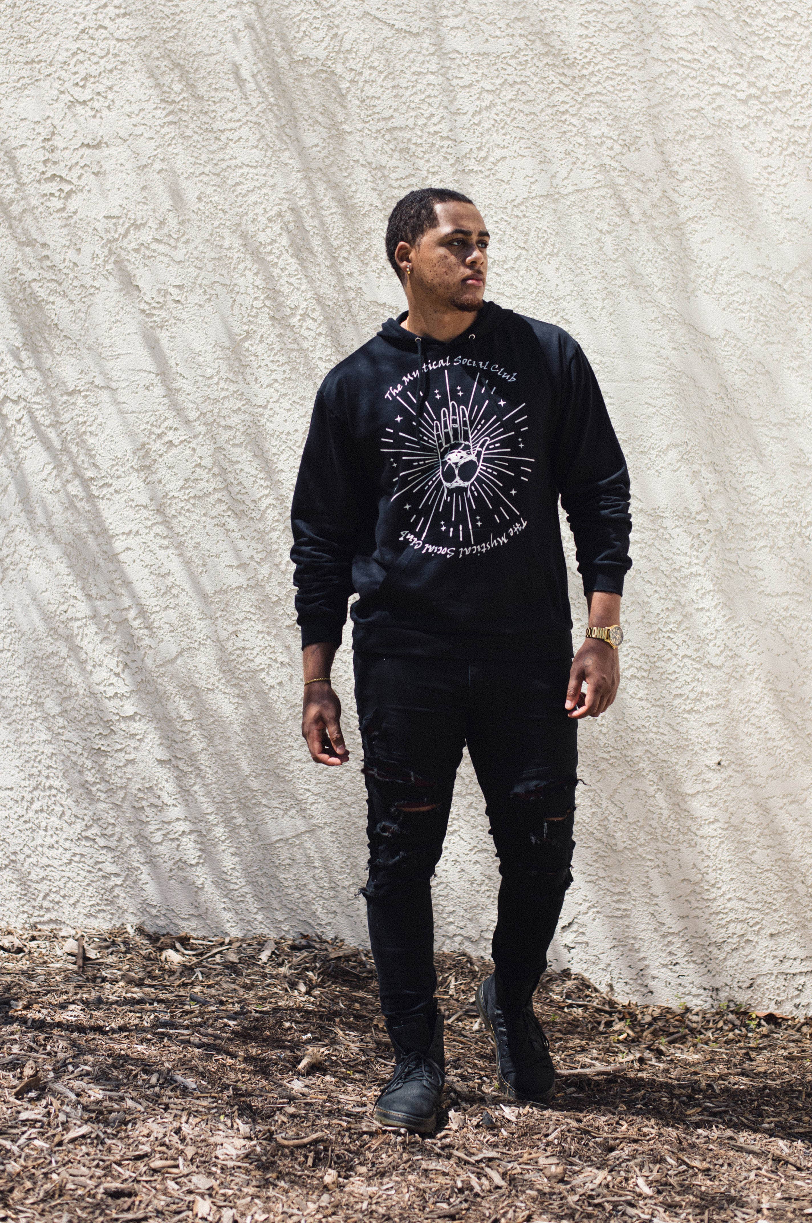 black Mystic Hoodie Sweatshirt for wholesale on Faire