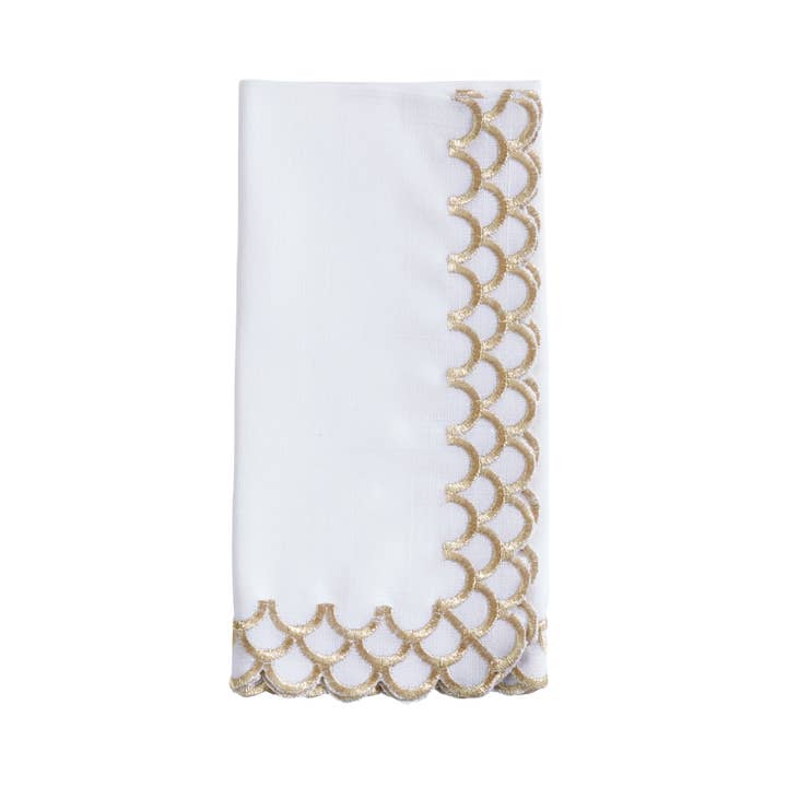 Scalloped Edge Napkin for wholesale by Saro Lifestyle