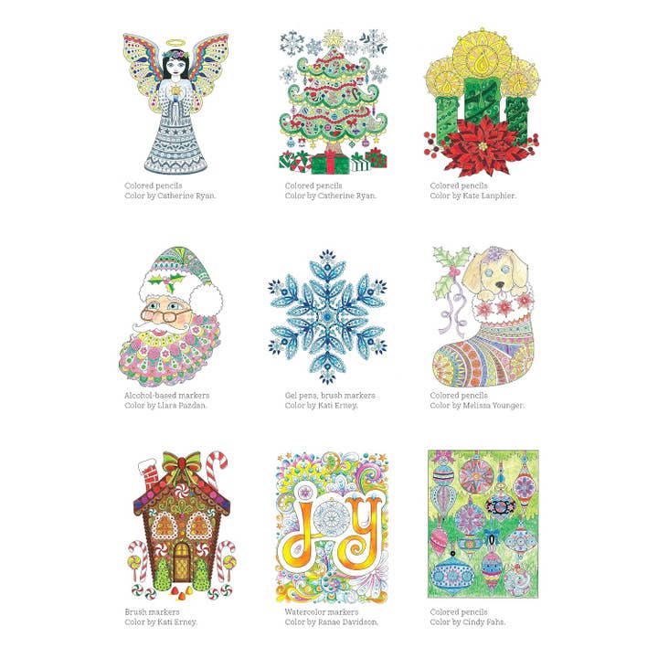 Fox Chapel Publishing – wholesale Colouring and activity book – adult – Christmas Coloring Book - Holiday Adult Coloring3