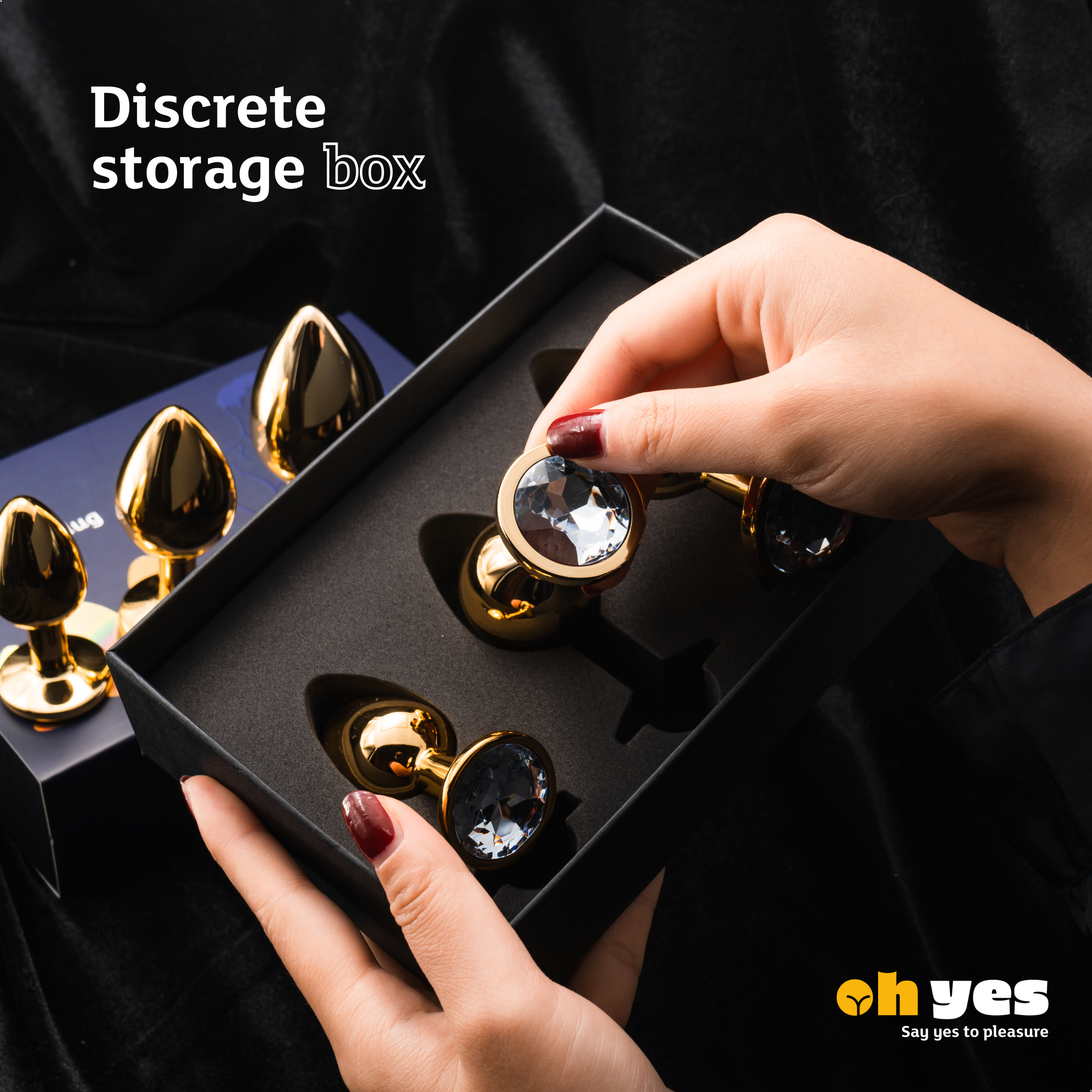 ohyes - Vente Sex toys - Ensemble de plug anal en métal doré9