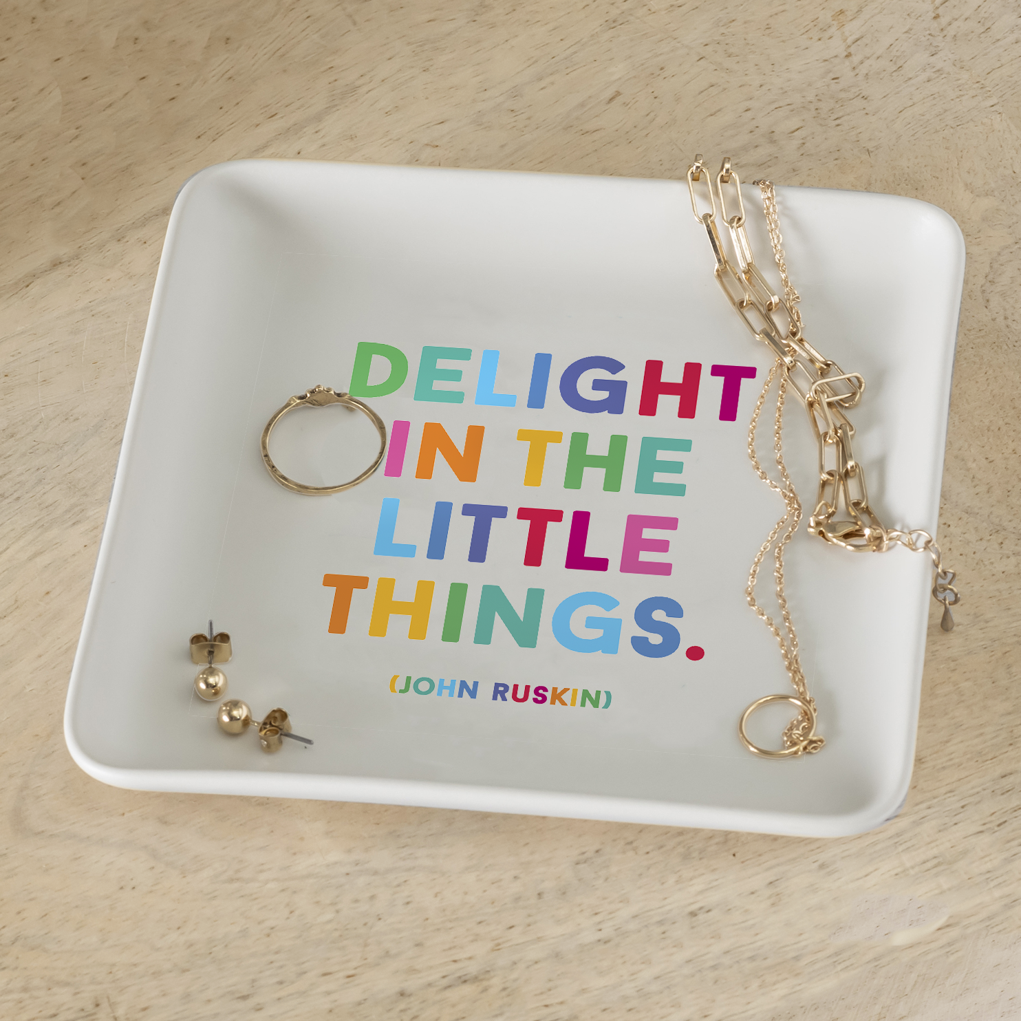 Quotable - Vente Assiettes/plats/bols de décoration - Bibelots - TRD316 - Delight Little Things (Ruskin)2