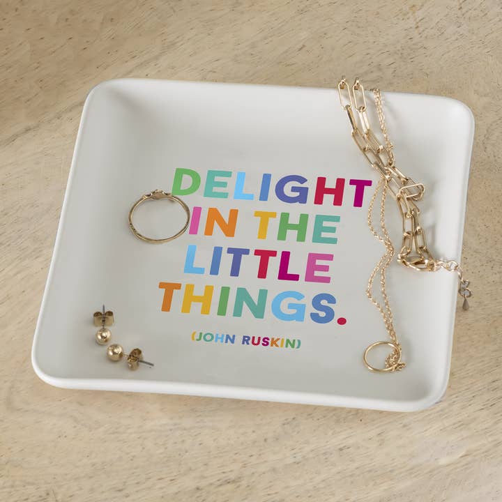 Quotable - Wholesale Decorative Plate/Dish/Bowl - Trinket Dishes - TRD316 - Delight Little Things (Ruskin)2