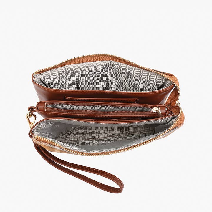 Jen & Co. - Wholesale Crossbody Bag - Women's - M013-PLD Riley Plaid 3 Compartment Crossbody/Wristlet4
