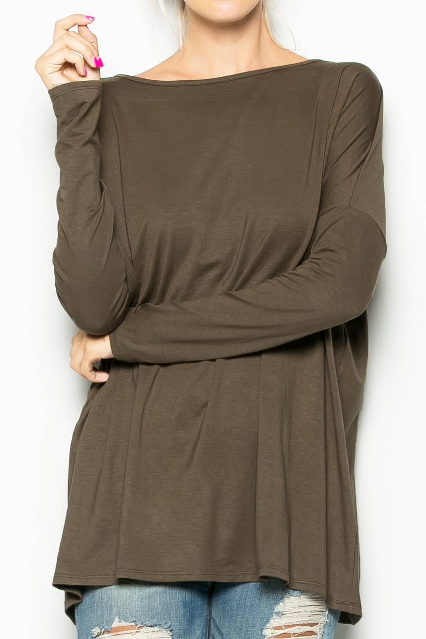 A.gain - Wholesale Tunic - Women's - 10130LP07 Heavy Weight Rayon Jersey Long Sleeve Plus Top8