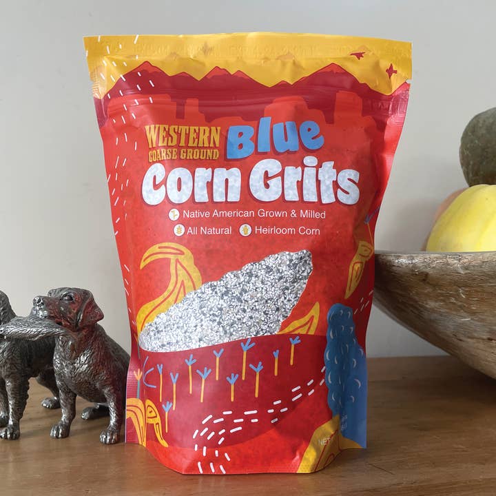 FishSki Provisions - Wholesale Grits - Western Blue Corn Grits, Coarse Ground, Heirloom, 1.5 lb bag1