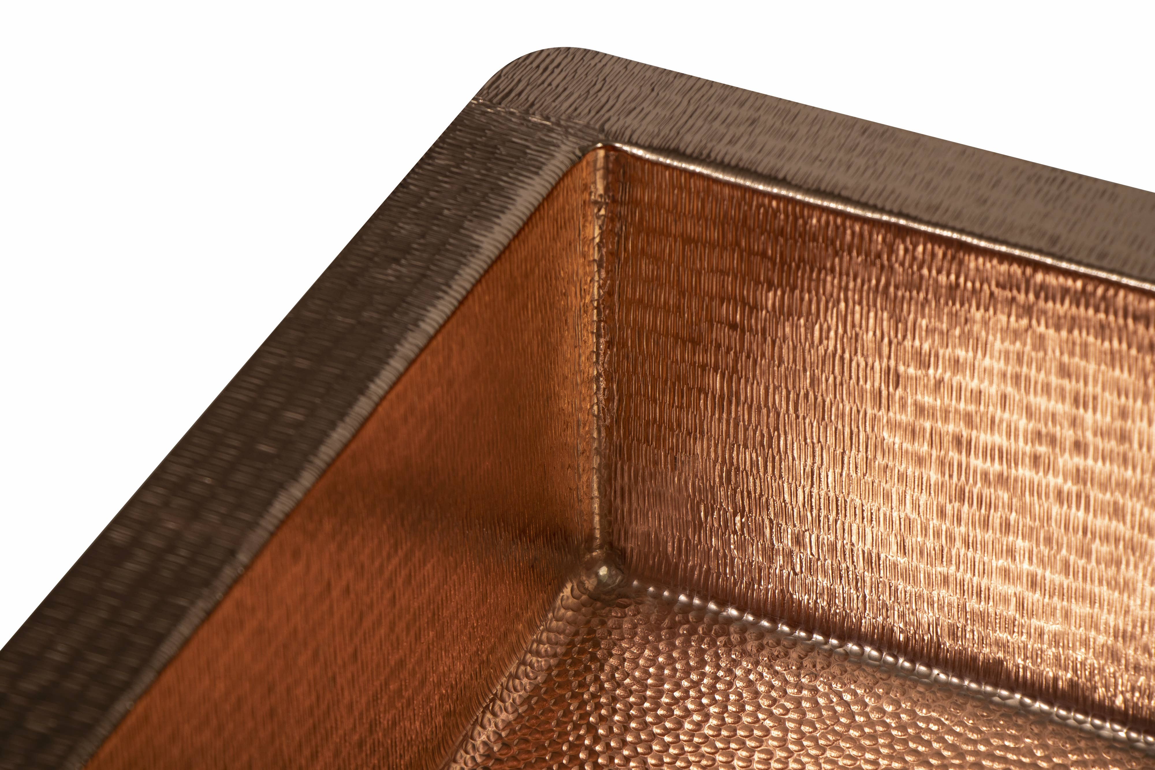 Ambiente Home Décor - Wholesale Kitchen Appliance - 33" Farmhouse One Well Straight Apron Hammered Kitchen Sink4