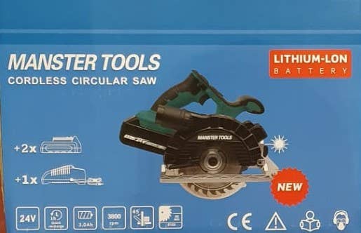 Royal Swiss - Wholesale Handy Tool - Circular Saw 150 Mm - Two 3Ah / 24V Batteries3