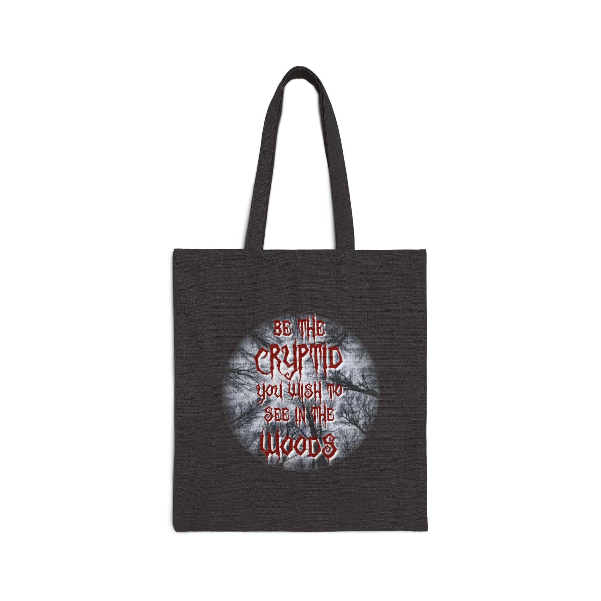 Itsy Bitsy Cryptids - Wholesale Tote Bag - Unisex - Be The Cryptid You Want To See In The Woods Cotton Canvas Tote Bag7