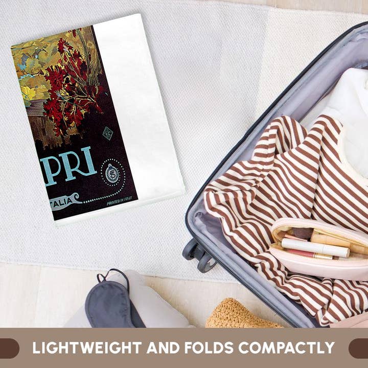 3dRose - Wholesale Bath Towel - 3dRose, Vintage Capri Italy Italian Travel Poster, Towel5