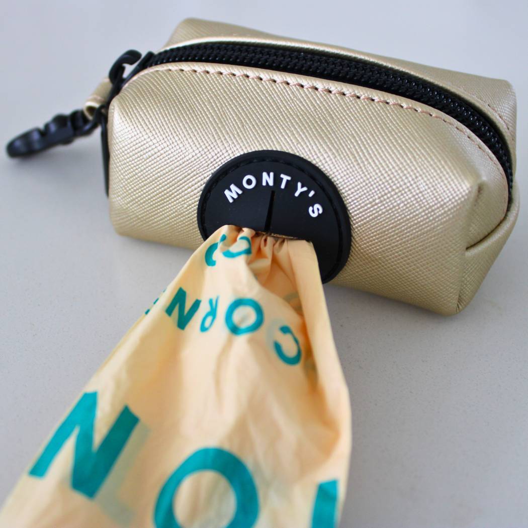 Monty's Bags - Vente Distributeur de sacs à déjections canines - Distributeur de sacs à crottes en cuir végétalien avec 15 sacs de taille standard9