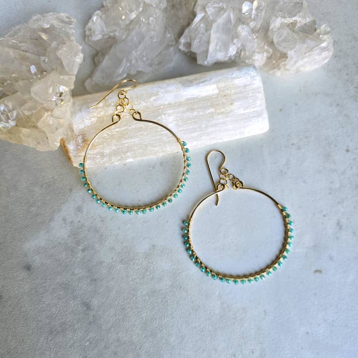 Brazilian Emerald Earring for wholesale by James & Jezebelle Jewelry