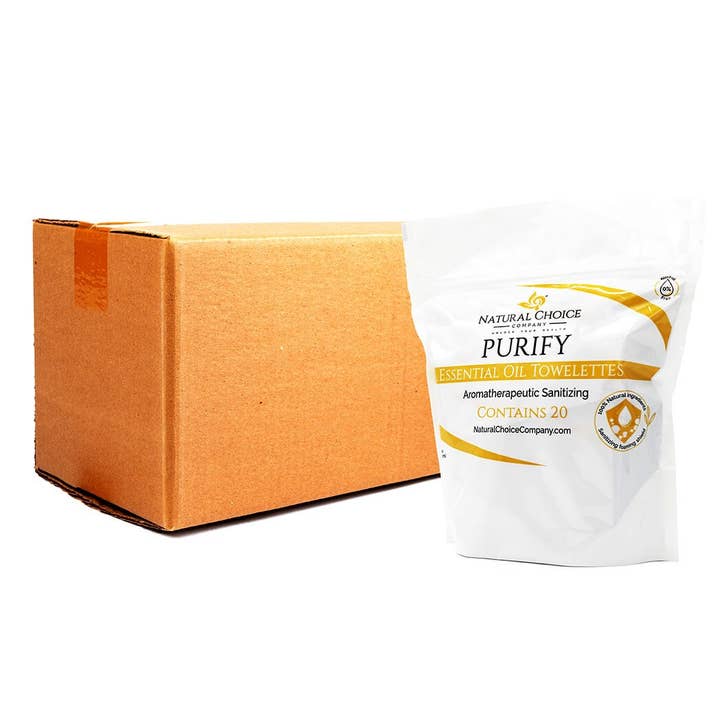 Essential Oil Towelettes - Purify 10 Towelettes for wholesale by Natural Choice Company