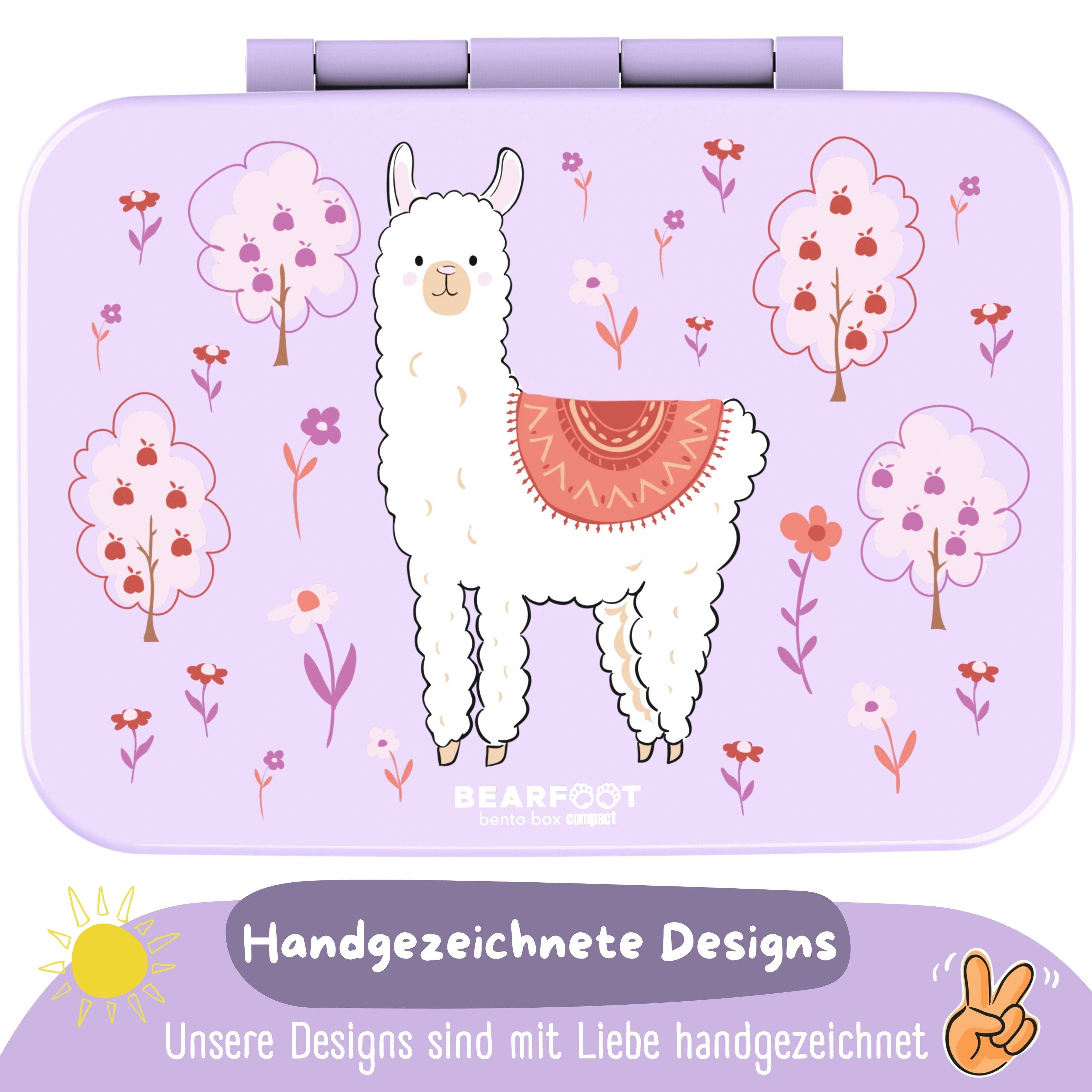 BEARFOOT - Wholesale Lunch Bag/Box - Kids - Lunch box with compartments, lightweight & leak-proof - Purple llama8