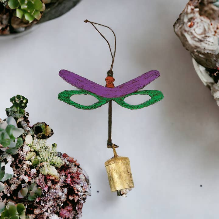 Dragonfly wind chime Nana Bell ornament Garden patio lawn for wholesale by Whimsies