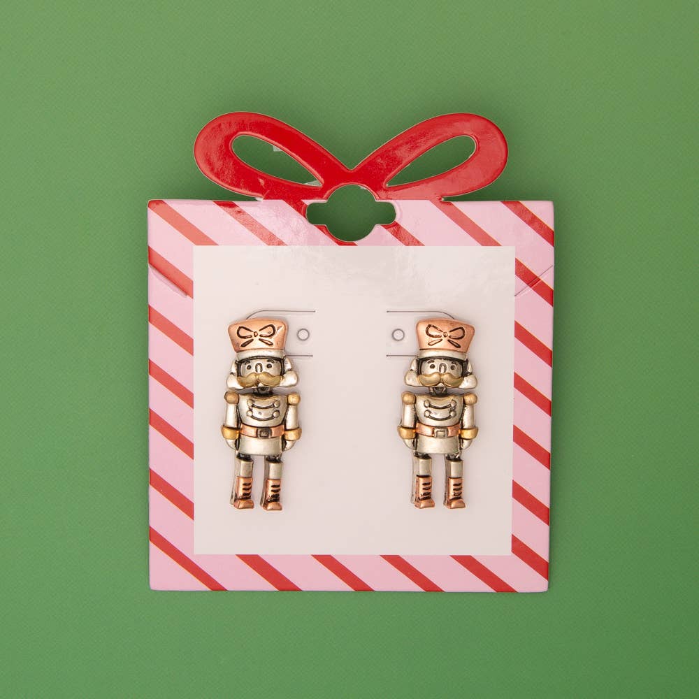 SP Sophia Collection - Wholesale Stud/Post Earrings - Christmas Nutcracker Post Earrings