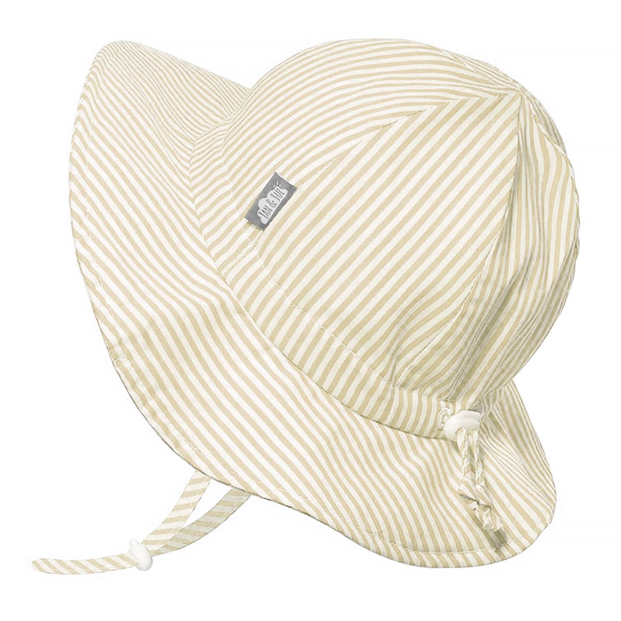 Jan & Jul - Wholesale Sun Hat - Kids - Beige Stripes | Cotton Floppy Sun Hat