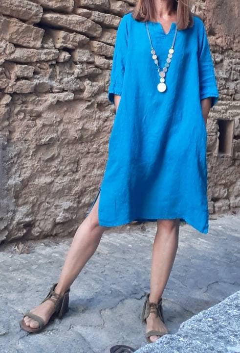 All colors Linen dress REF: 6584 for wholesale on Faire12