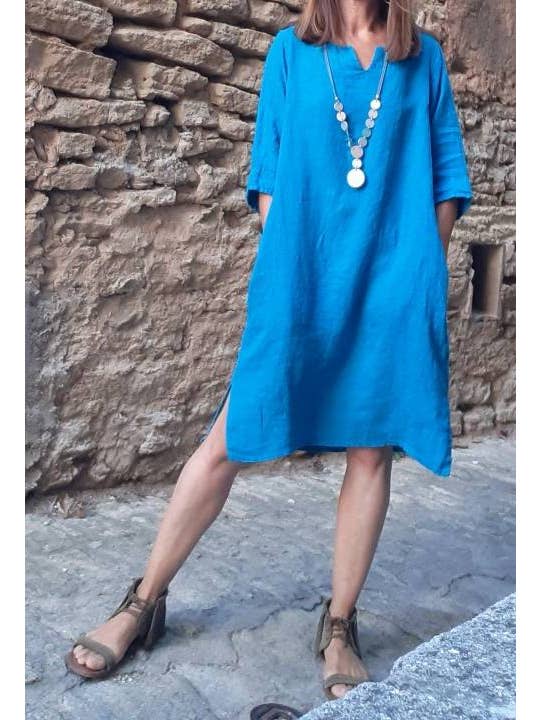 All colors Linen dress REF: 6584 for wholesale on Faire12