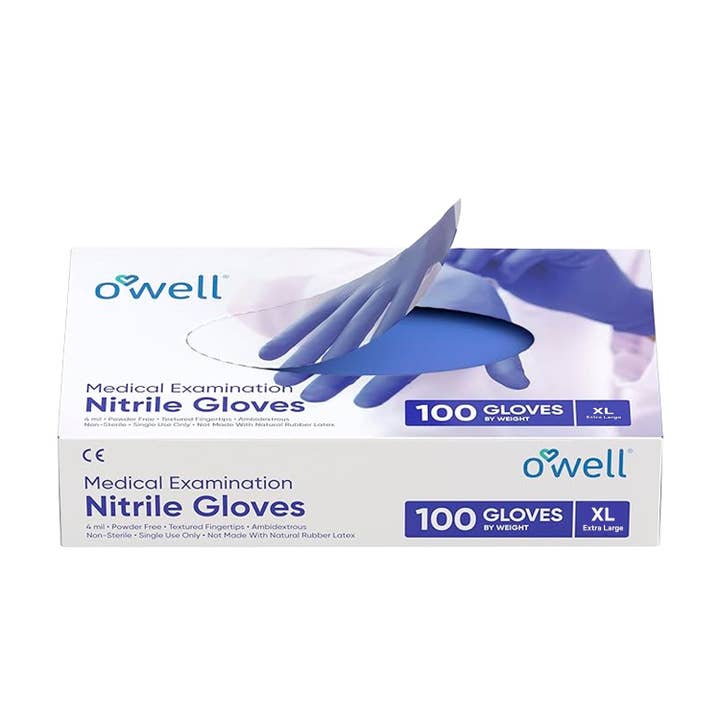 OWELL LLC - Wholesale Cleaning Gloves - OWELL Blue Medical Exam Nitrile Disposable Gloves -100 Count9