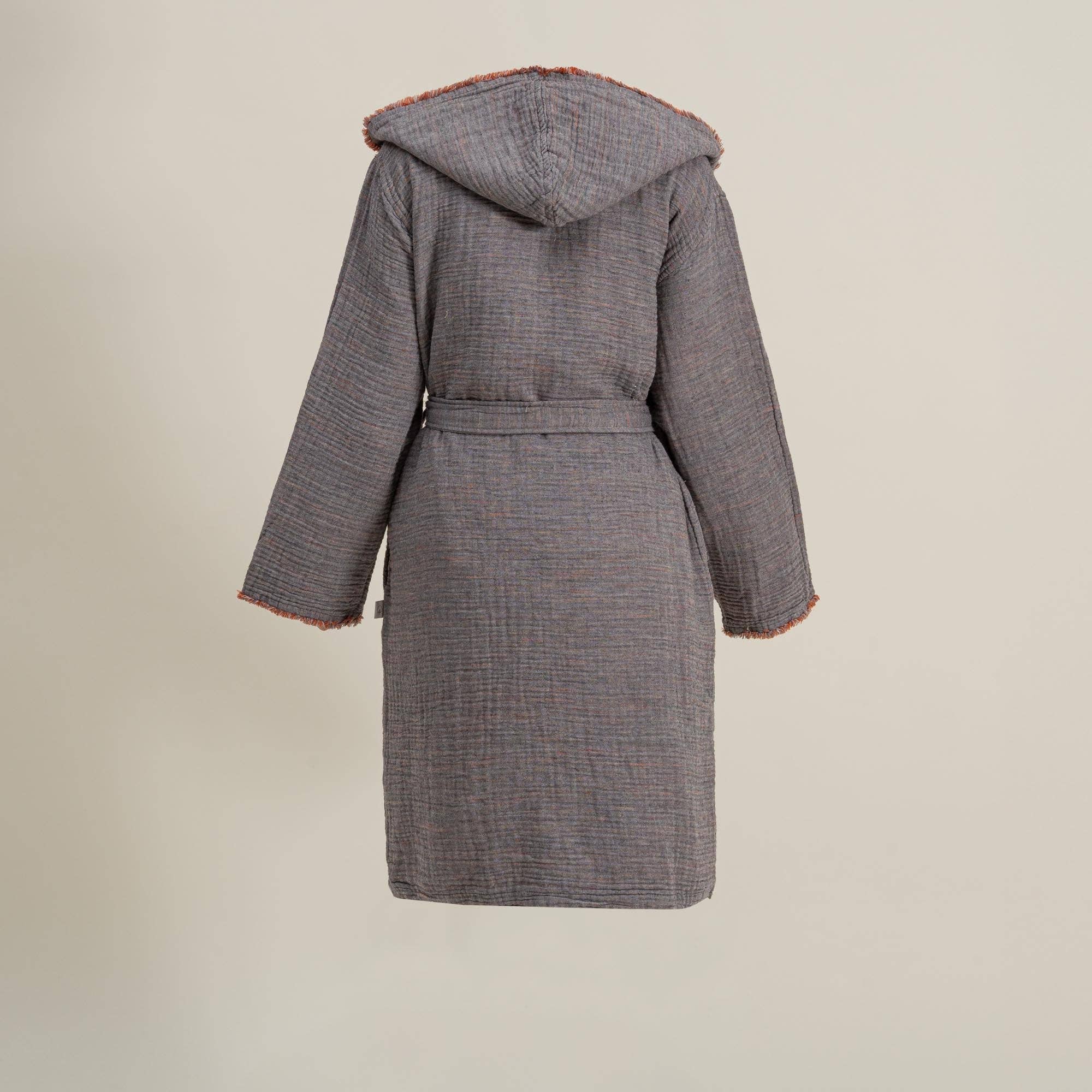 MINOA - Wholesale Badjas - Dames - Dames Muna Organische Egeïsche Katoenen Gaas Tweezijdige Kamerjas1