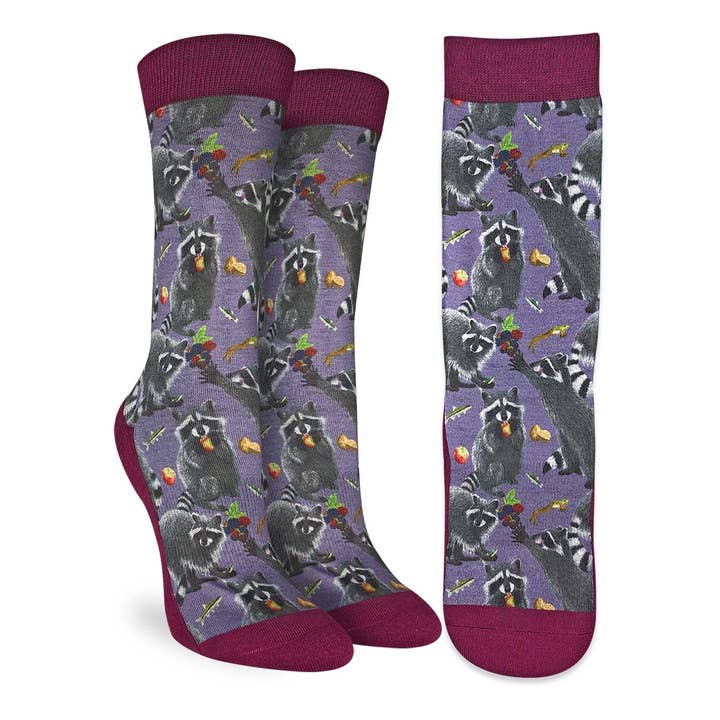 Women's Hungry Raccoons Socks for wholesale by Good Luck Sock