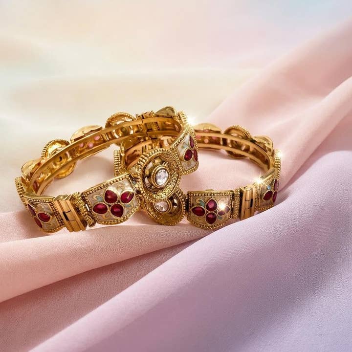 Conjunto de Pulseiras de Esmalte Real com Pedras Preciosas (Cópia) por atacado de Vinnis Jewelry