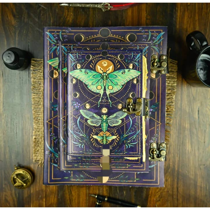 Jay mataji Handicrafts - Wholesale Journal/Diary - Vintage Leather Butterfly Print Journal, Handmade Rustic