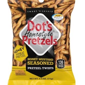 iSweet.ca - Wholesale Pretzels - (S6-06) Prtzls-PgBg-Dot'sPrtzls-HnyMstrdTwsts2 71g x12 units0