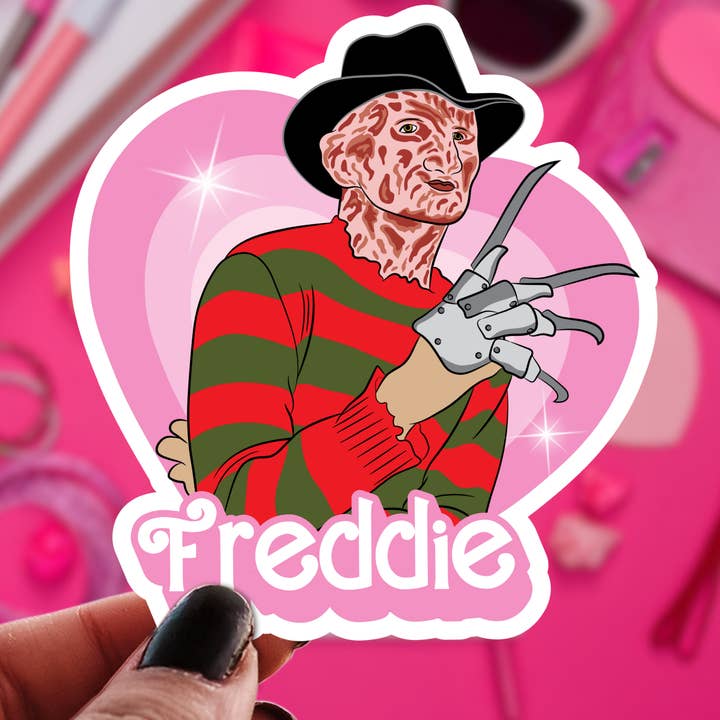 Autocollant Barbie Freddy Krueger - Fans d'horreur de Nightmare Elm St. pour la vente par Pretty Toxic Stickers