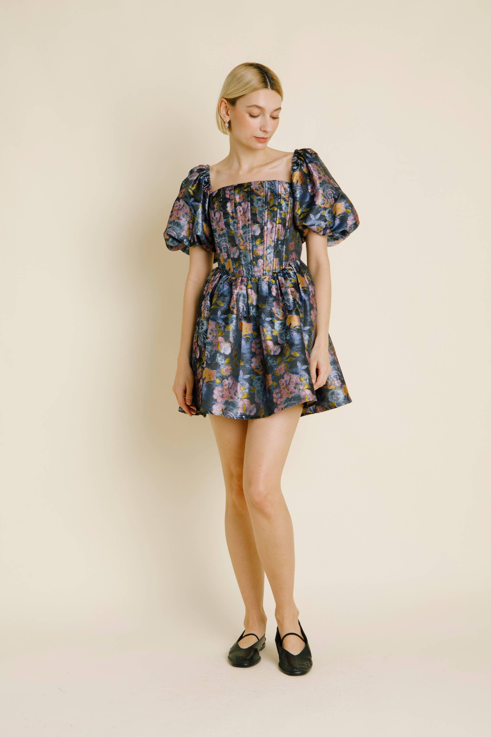 BLU NAVY AD1705 - MINI ABITO IN JACQUARD in vendita all'ingrosso su Faire3