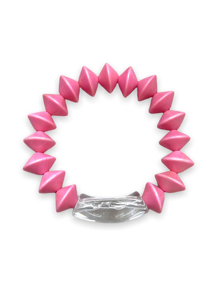 Houten armband met bubbelkauwgom voor het resort, 3 stuks voor wholesale door The Sandy Pearls