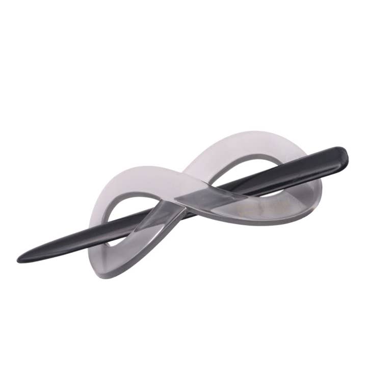 Parcelona - Wholesale Hair clip – Women’s - Parcelona French Infinity Medium Celluloid Hair Slider Bun Cover for Women29