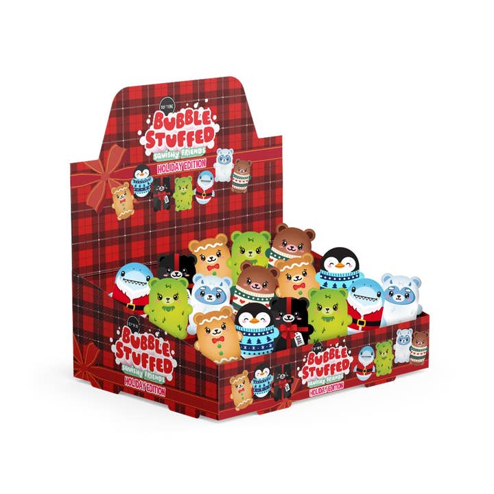 Top Trenz Inc - Wholesale Squishy Toy - Kids & Baby - Bubble Stuffed Squishy Friends - CHRISTMAS SERIES1