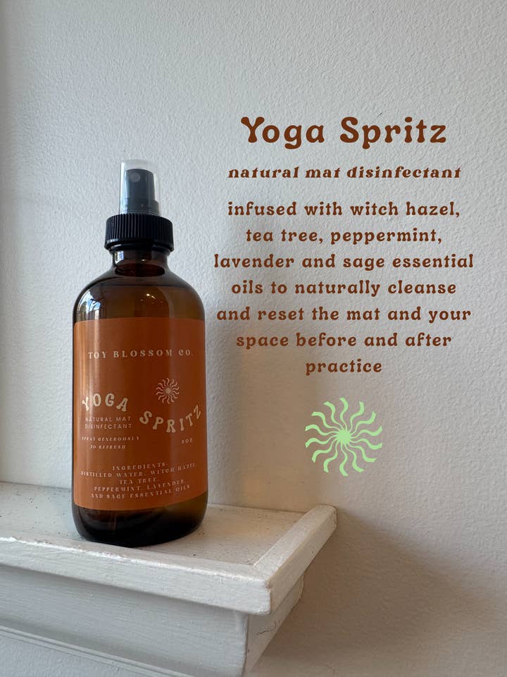 Spray Limpiador para Esterillas de Yoga - Menta y Salvia para venta al por mayor de Toy Blossom Co.
